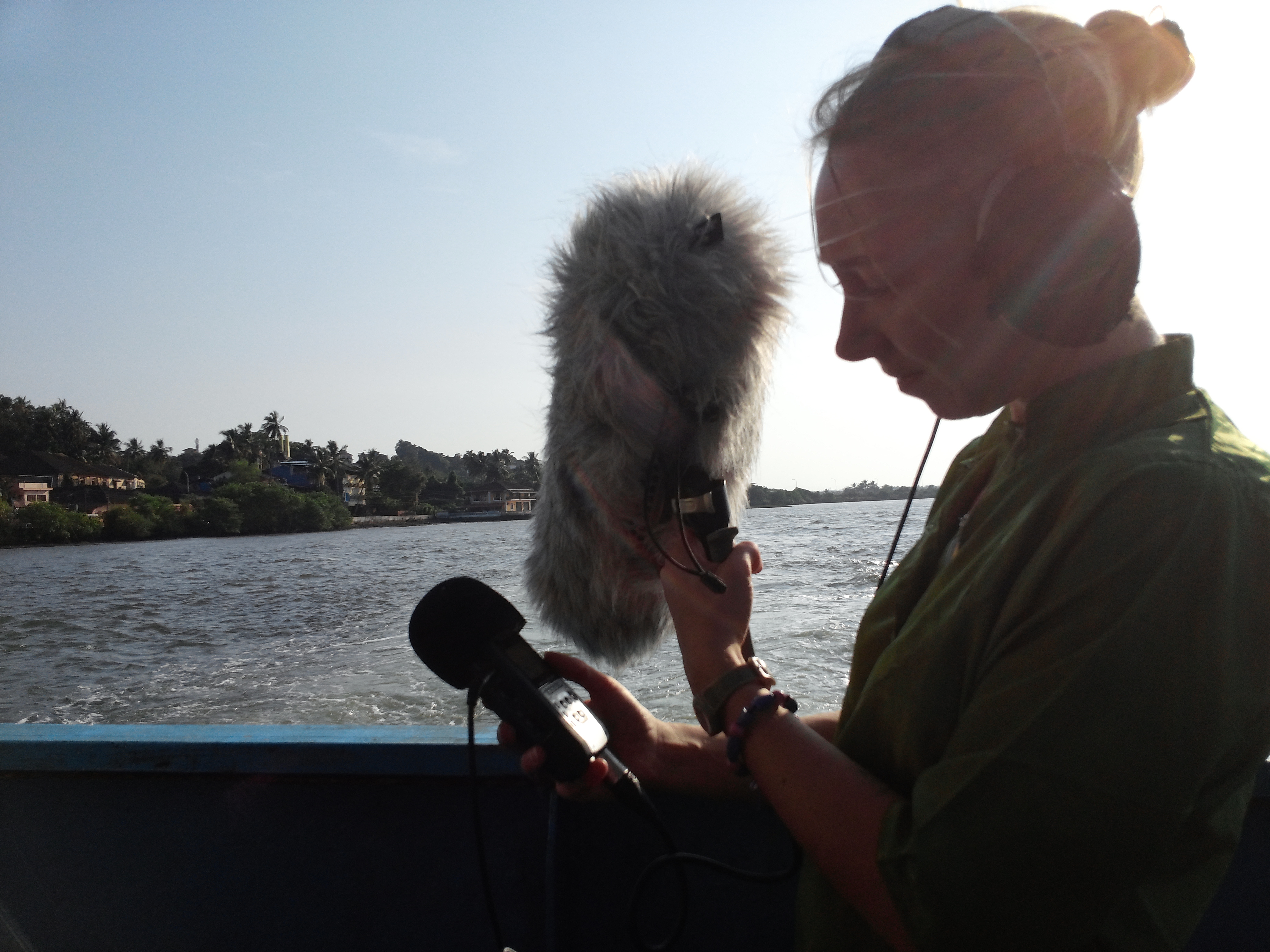 Leonie Roessler field recording in Goa, India